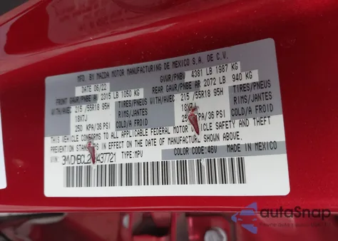 2022 Mazda Cx-30 Preferred from USA, damaged, VIN 3MVDMBCL2NM437721